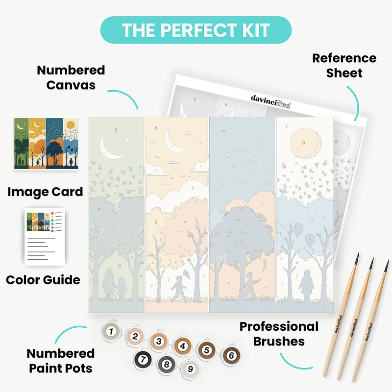 Four Seasons Childhood Journey - Paint by Numbers Kit