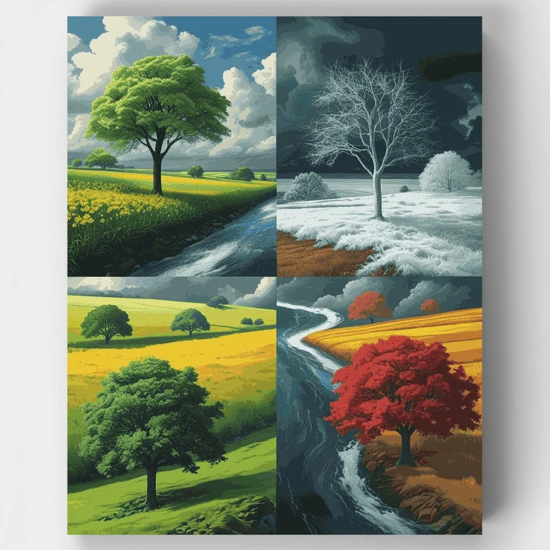 Seasonal Landscapes Quartet - Paint by Numbers Kit