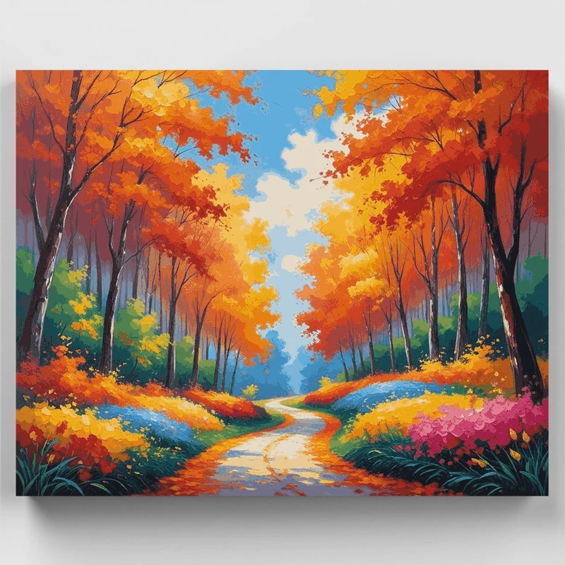 Vibrant Autumn Trail - Paint by Numbers Kit