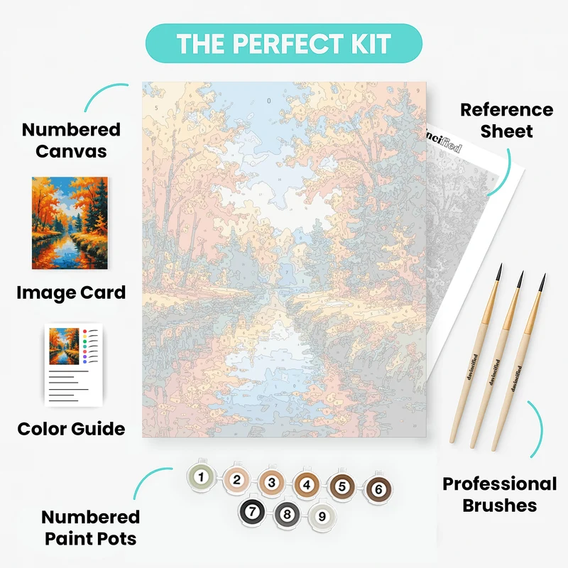 Autumn Creek Reflections - Paint by Numbers Kit