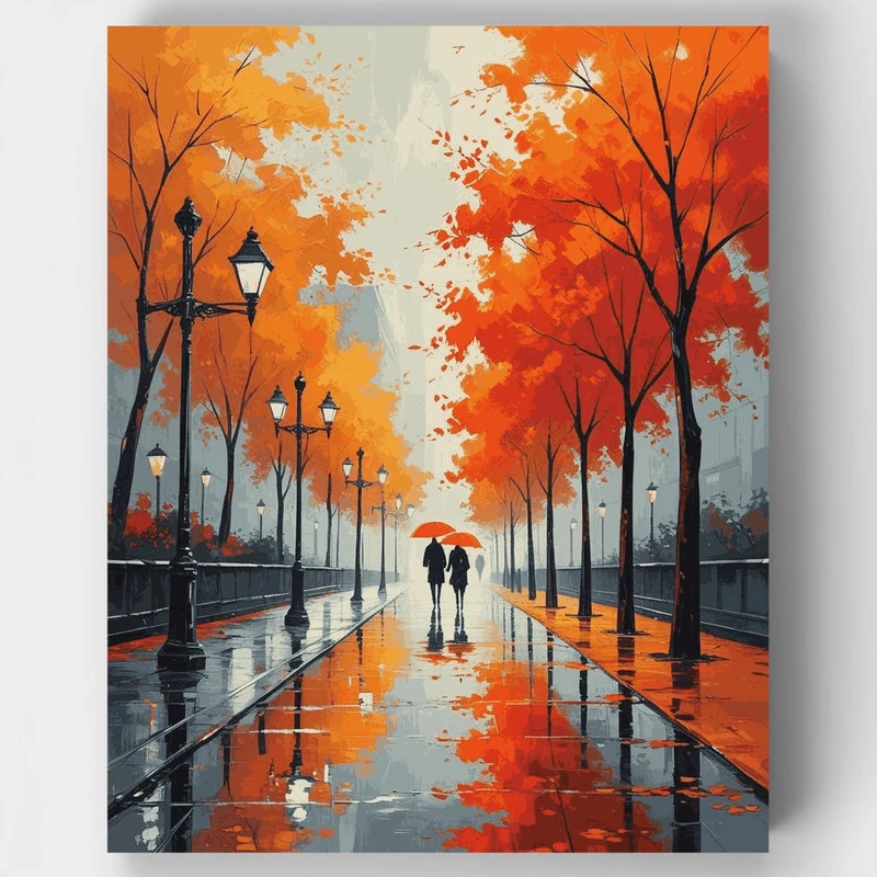 Autumn Park Romance - Paint by Numbers Kit