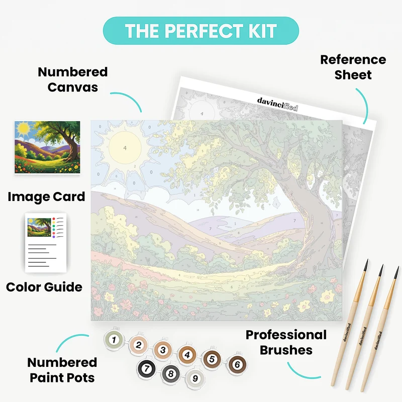 Vibrant Spring Landscape - Paint by Numbers Kit