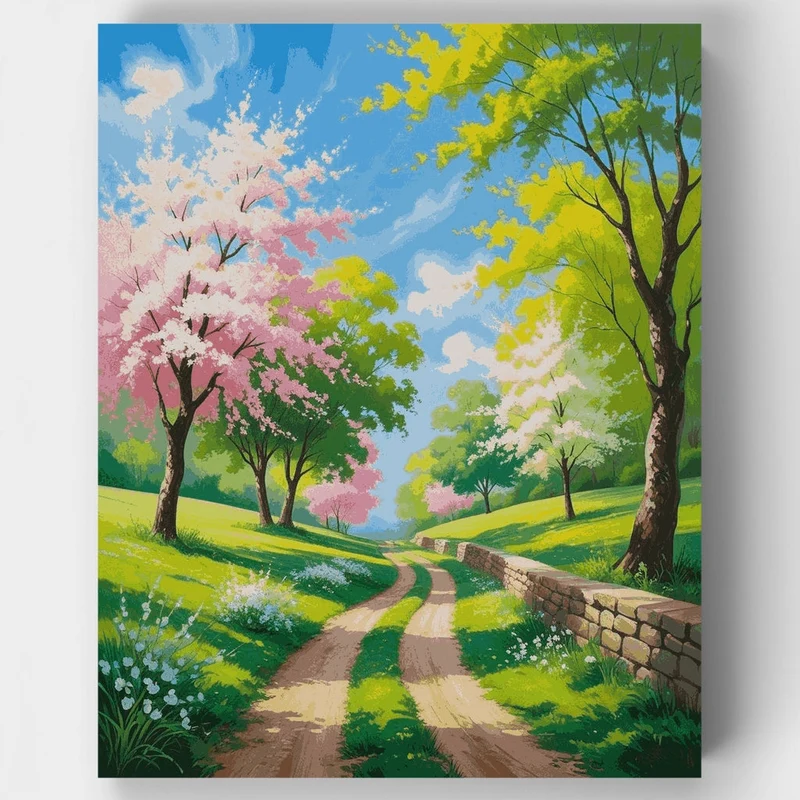 Spring Country Path - Paint by Numbers Kit