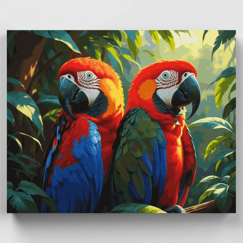 Tropical Macaws - Paint by Numbers Kit