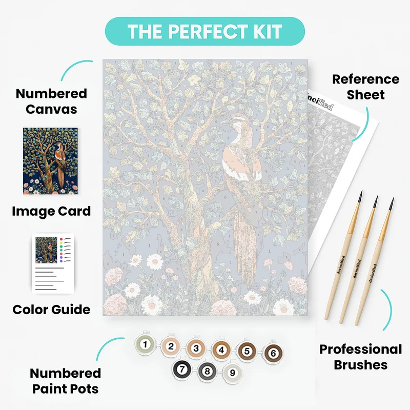 Ornate Pheasant in Flowering Tree - Paint by Numbers Kit