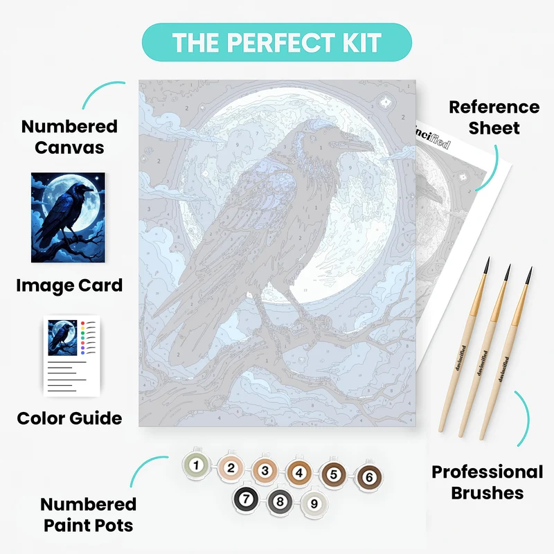 Moonlit Raven - Paint by Numbers Kit