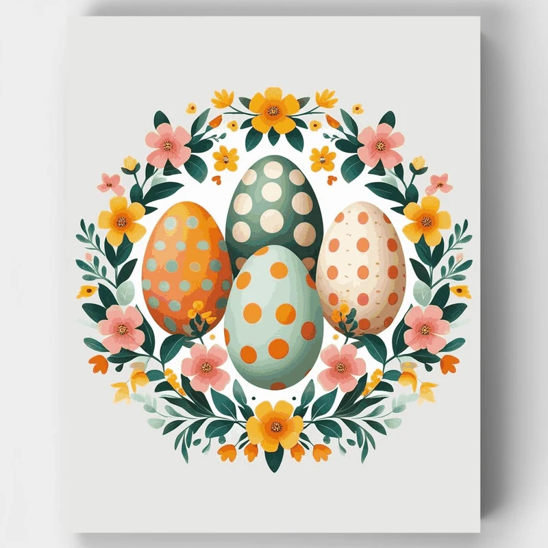 Spring Easter Eggs - Paint by Numbers Kit