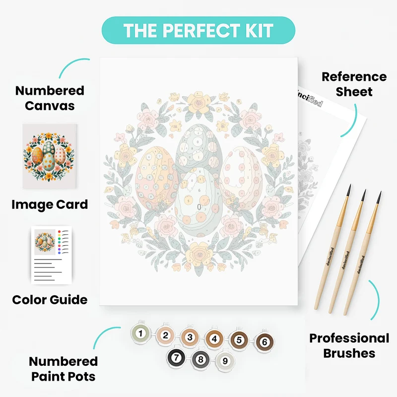 Spring Easter Eggs - Paint by Numbers Kit