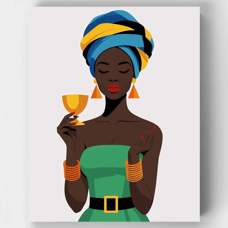 African Elegance - Paint by Numbers Kit