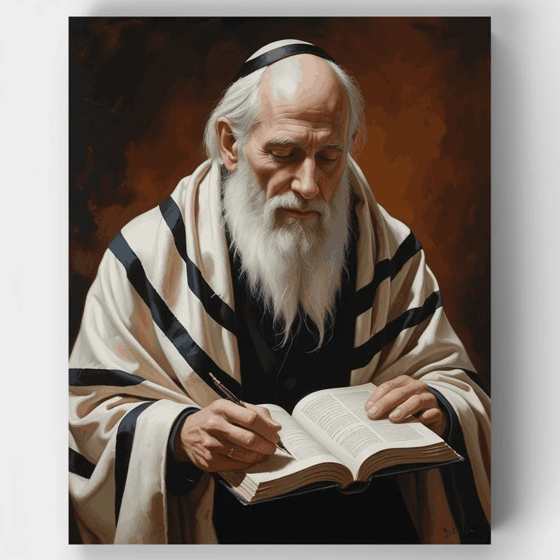 Elder Scholar in Prayer - Paint by Numbers Kit