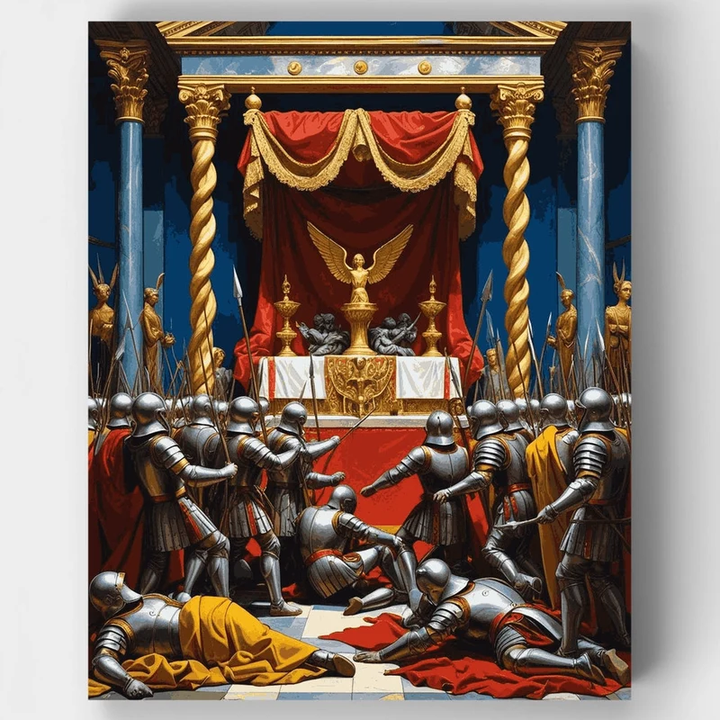 Medieval Knights Ceremony - Paint by Numbers Kit