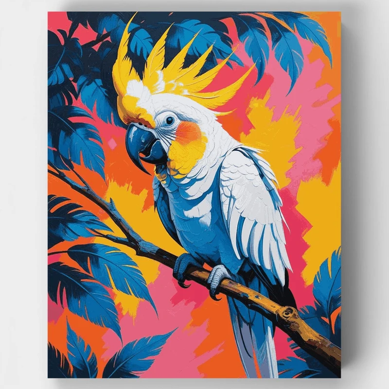 Vibrant Cockatoo - Paint by Numbers Kit