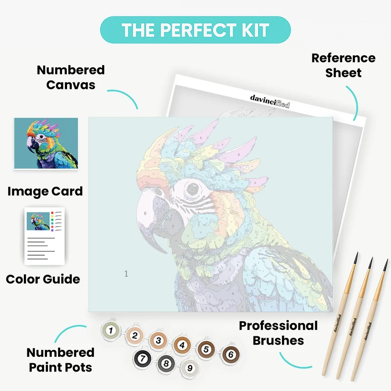 Rainbow Cockatoo - Paint by Numbers Kit