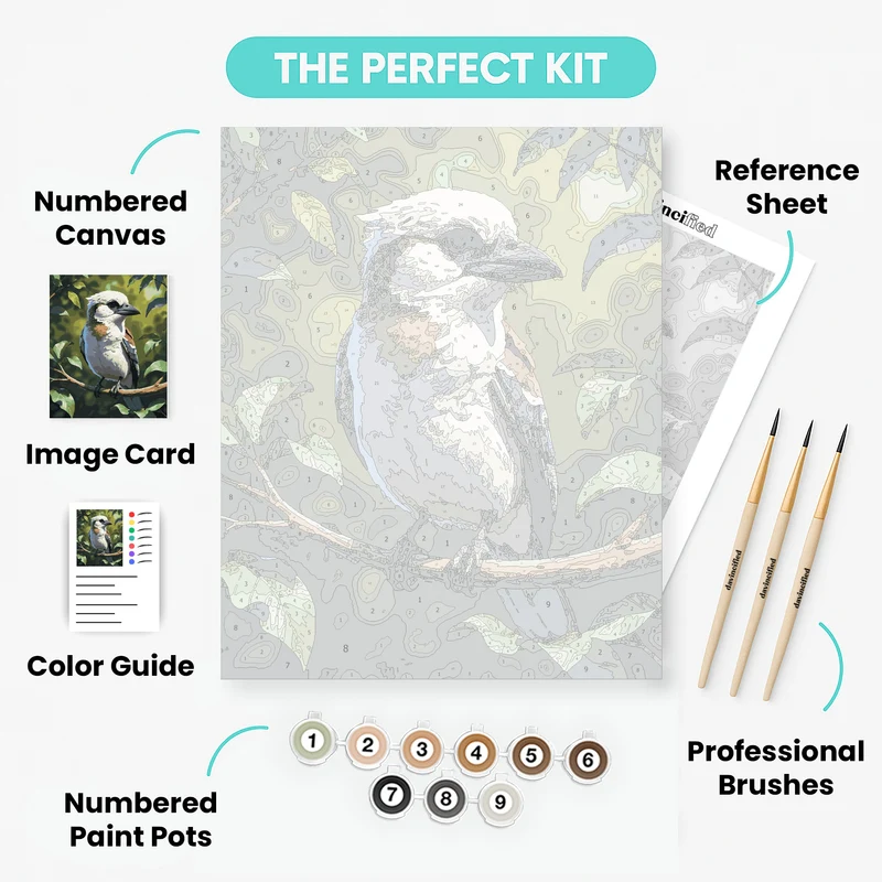 Kookaburra Bird - Paint by Numbers Kit
