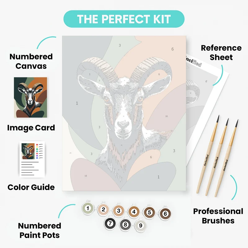 Goat Portrait - Paint by Numbers Kit