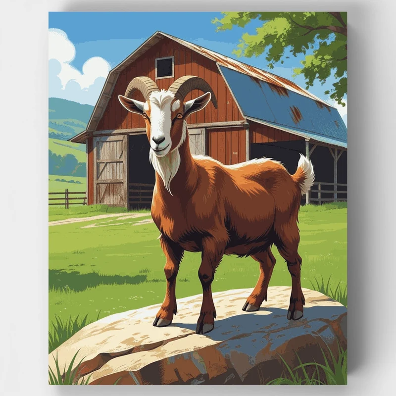 Goat on the Farm - Paint by Numbers Kit