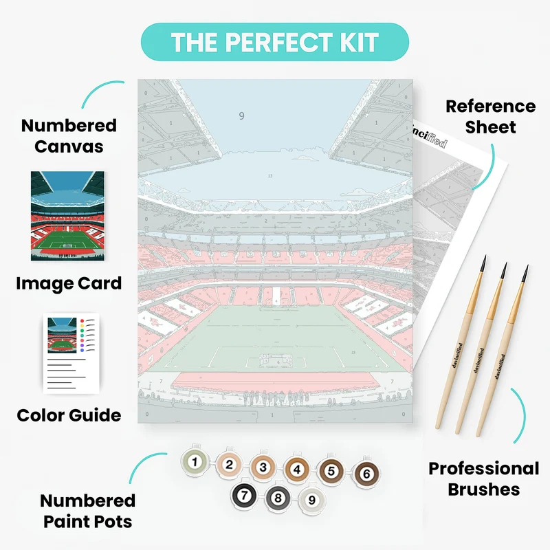 Football Stadium - Paint by Numbers Kit