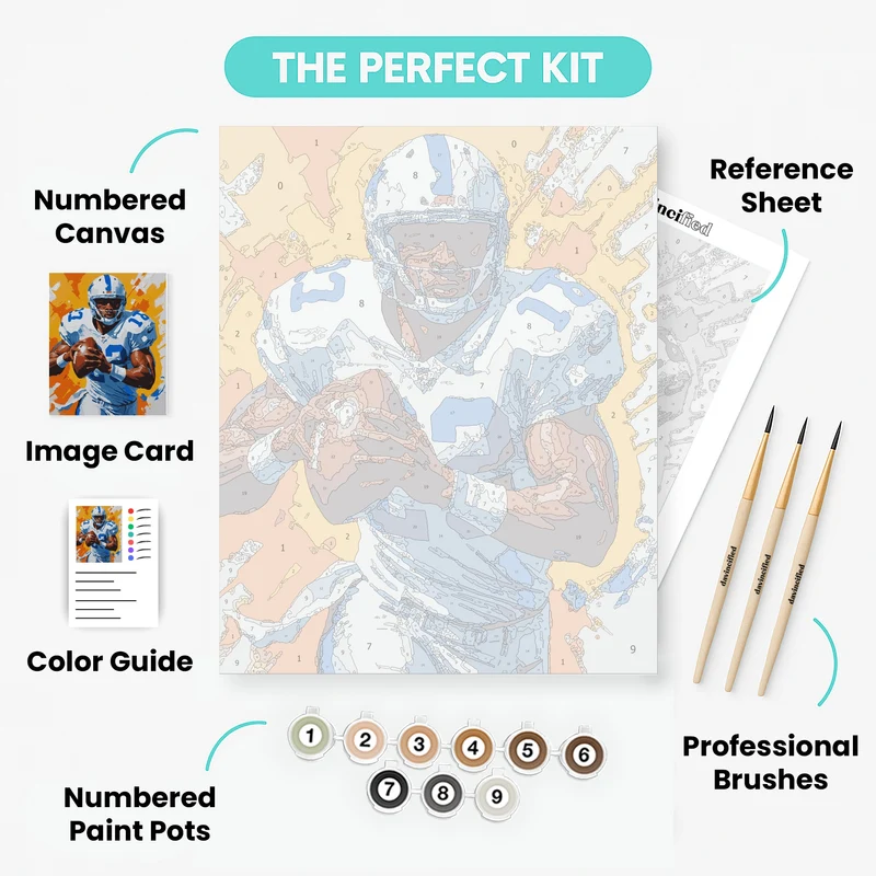 American Football Player - Paint by Numbers Kit