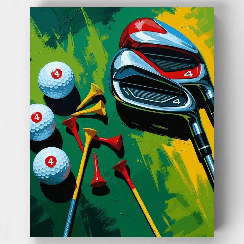 Golf Equipment - Paint by Numbers Kit