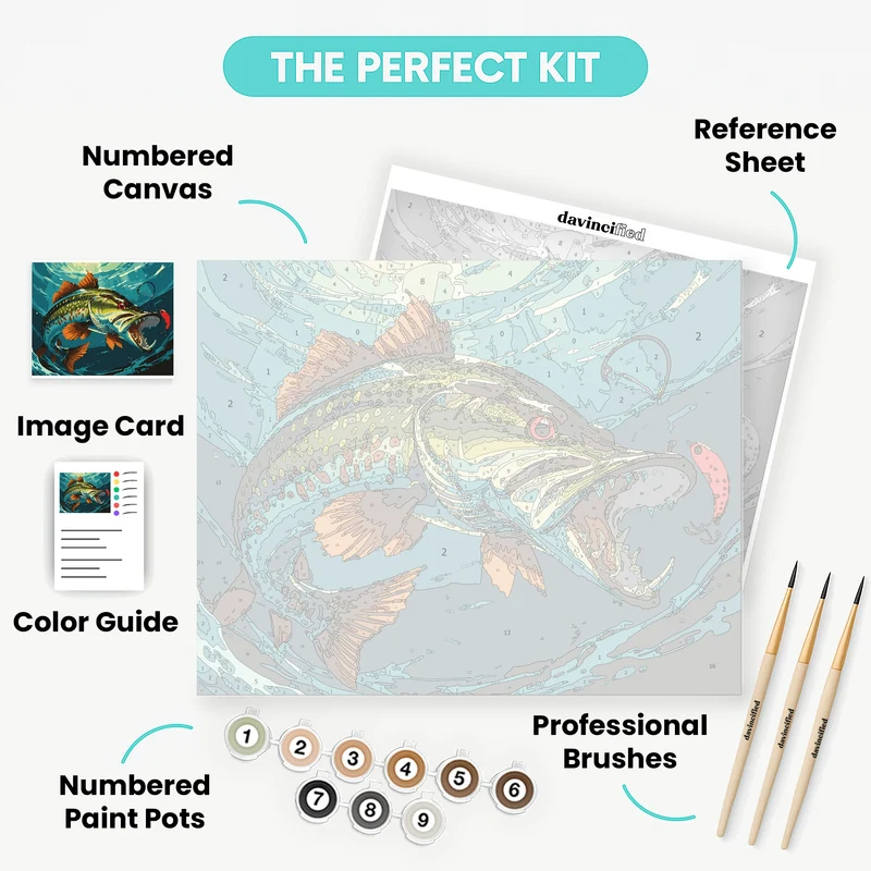 Bass Fishing - Paint by Numbers Kit