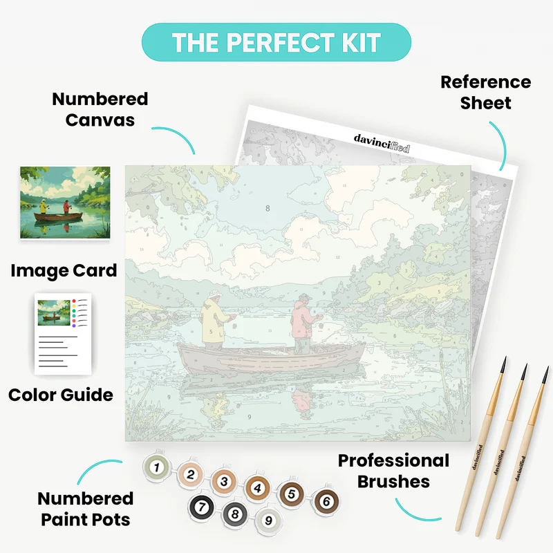 Peaceful Fishing Day - Paint by Numbers Kit