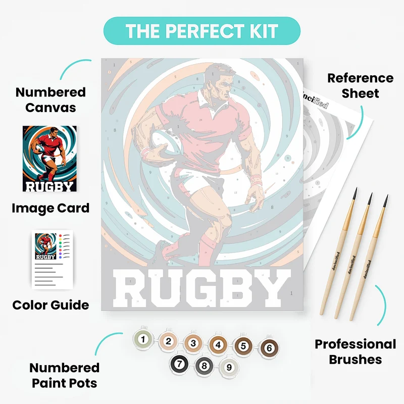 Rugby Player - Paint by Numbers Kit