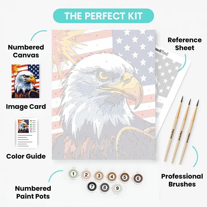 American Eagle Patriotic - Paint by Numbers Kit