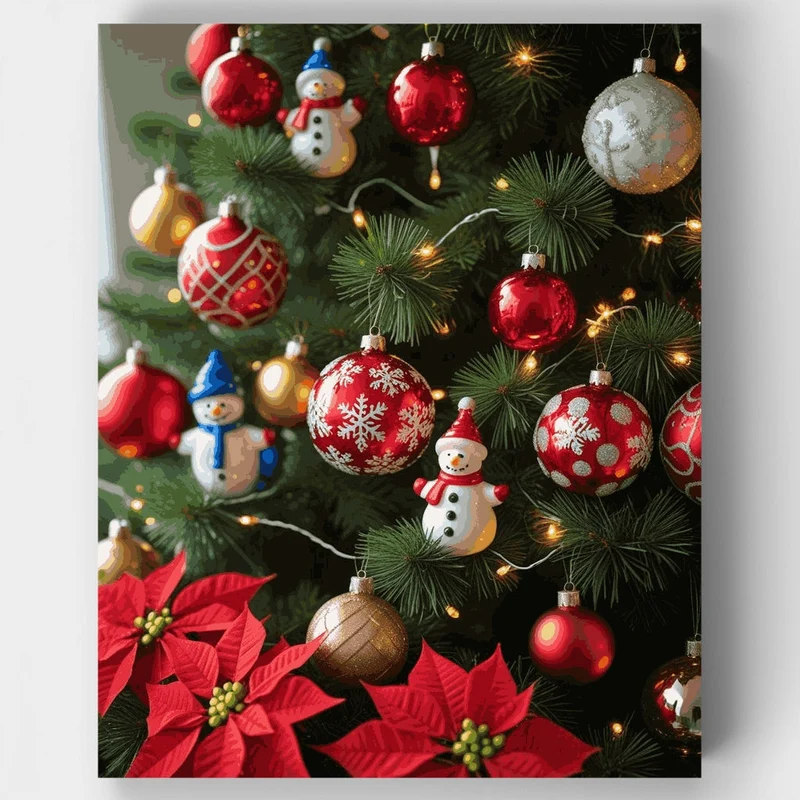 Christmas Tree Ornaments - Paint by Numbers Kit