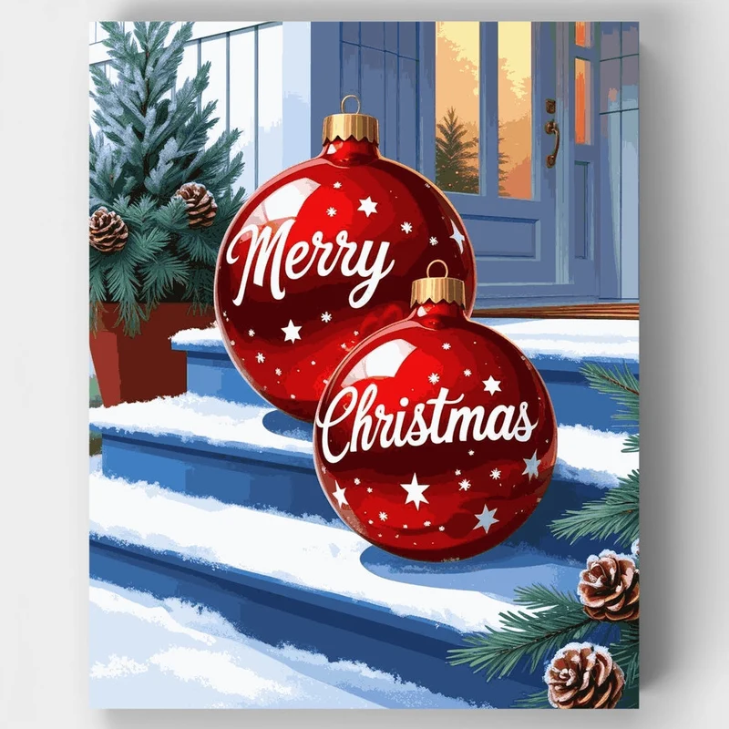 Christmas Ornaments - Paint by Numbers Kit