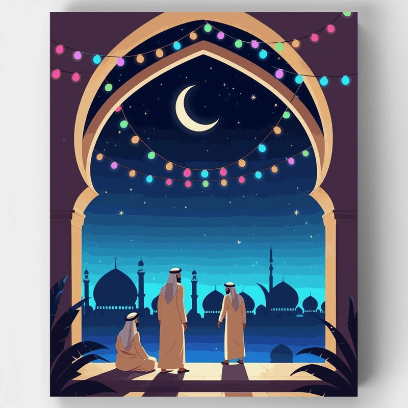 Ramadan Night Celebration - Paint by Numbers Kit
