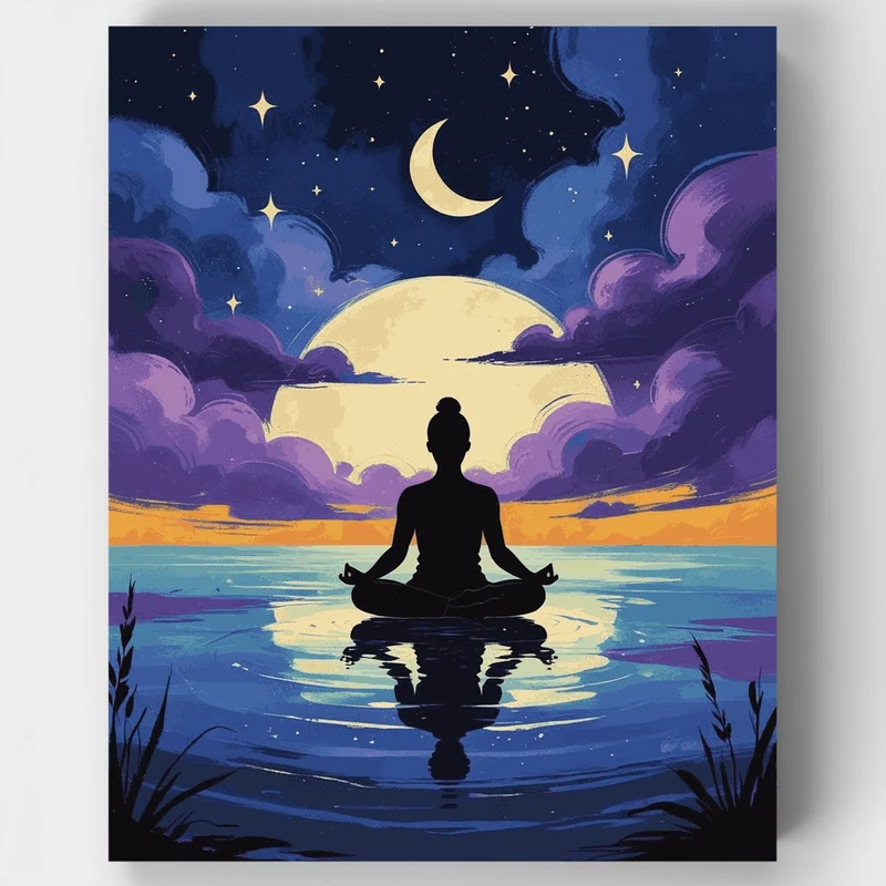 Moonlit Meditation - Paint by Numbers Kit