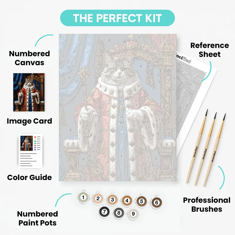 Royal Cat King - Paint by Numbers Kit