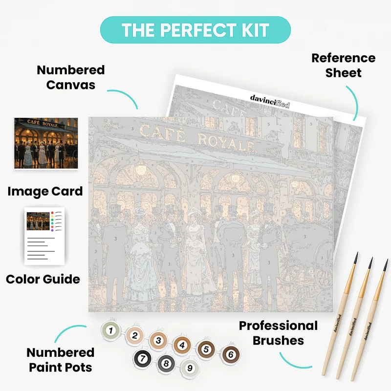 Café Royale Evening - Paint by Numbers Kit
