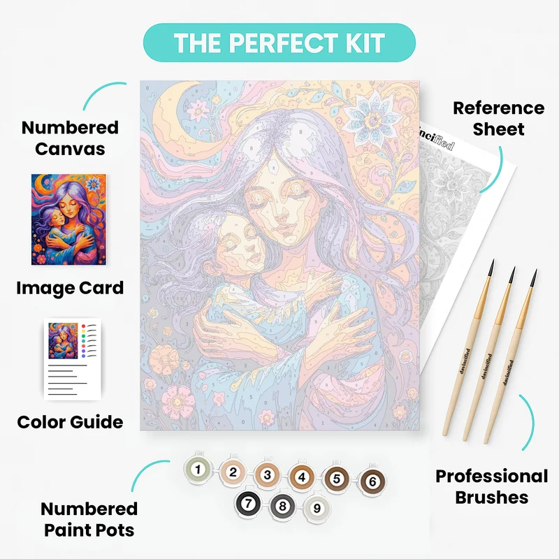 Mother and Child Embrace - Paint by Numbers Kit