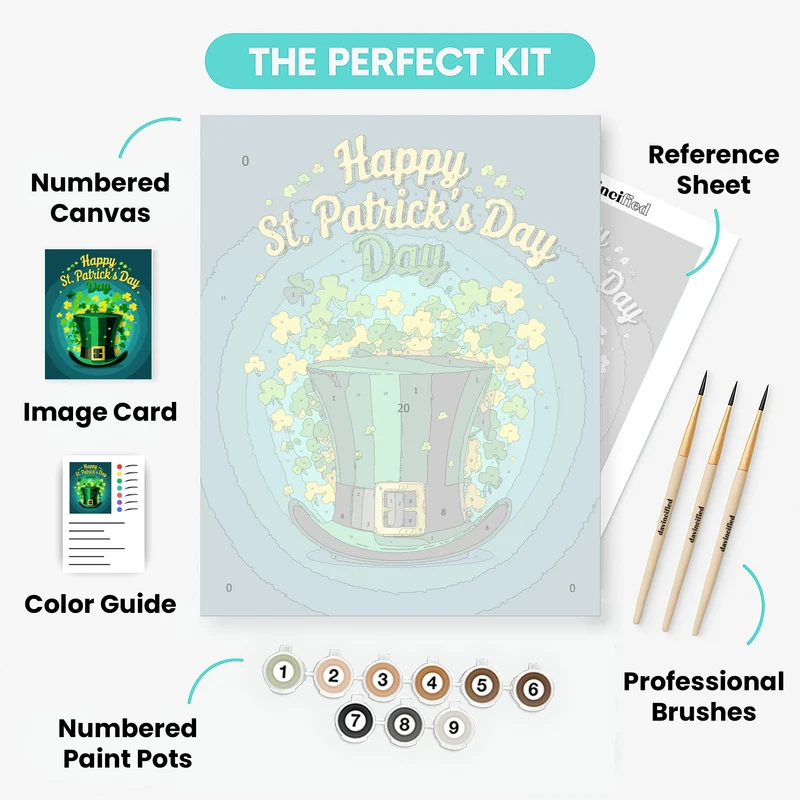 "Happy St. Patrick's Day" Paint by Numbers Kit #2