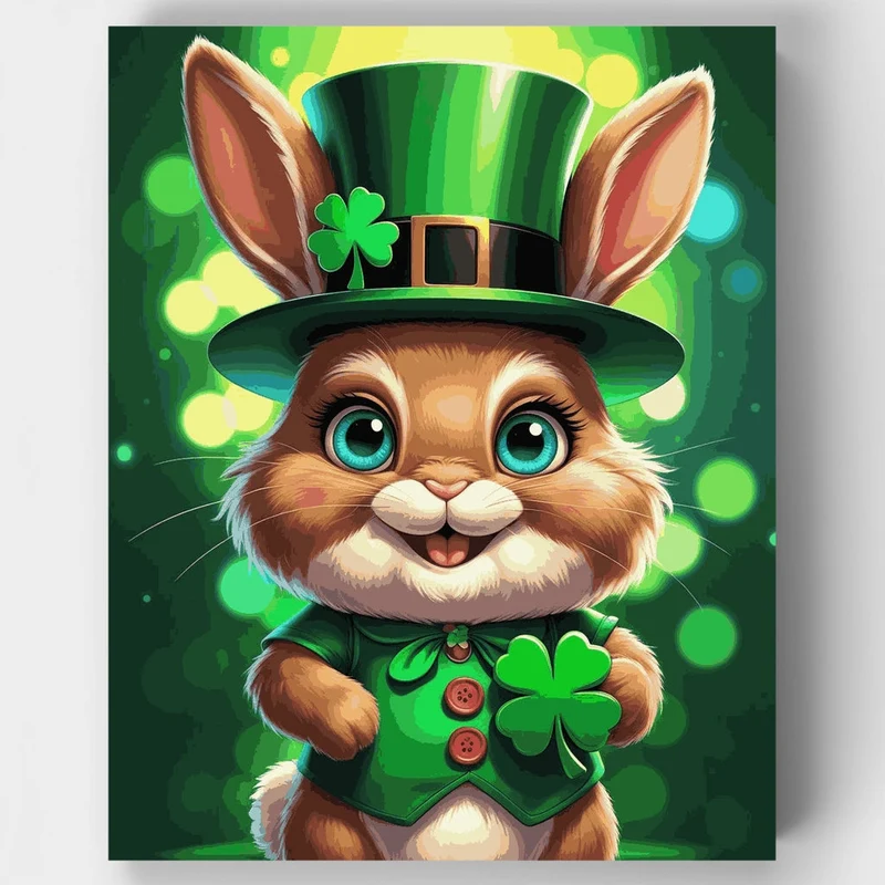 Lucky Leprechaun Bunny - Paint by Numbers Kit
