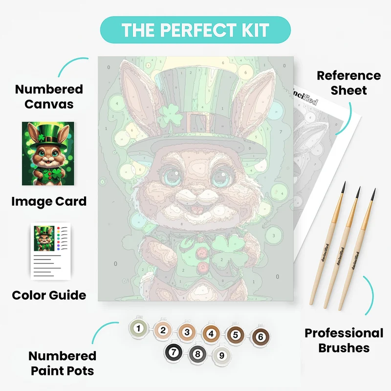 Lucky Leprechaun Bunny - Paint by Numbers Kit