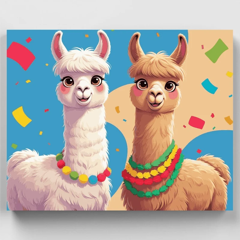 Adorable Llamas - Paint by Numbers Kit