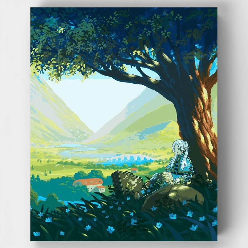"Magical Elf relaxing" Paint by Numbers Kit
