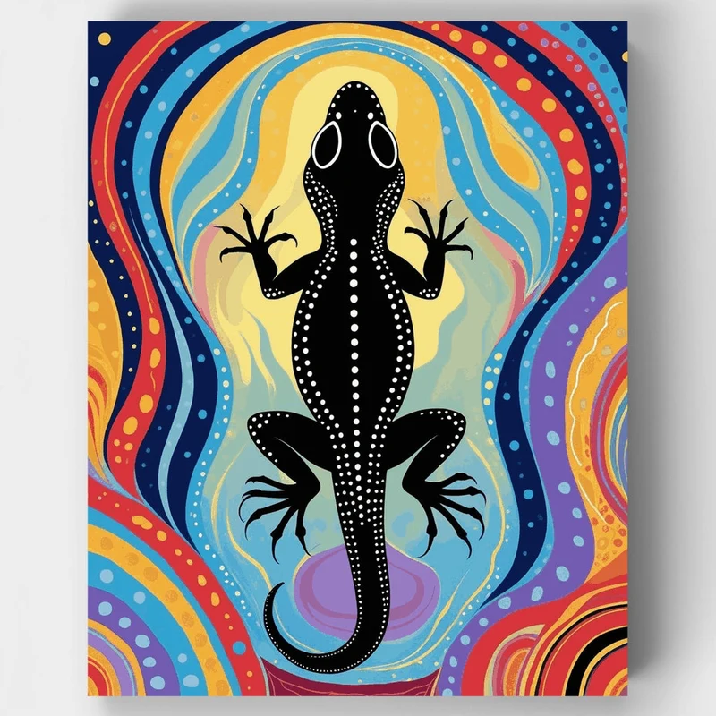 Vibrant Lizard - Paint by Numbers Kit