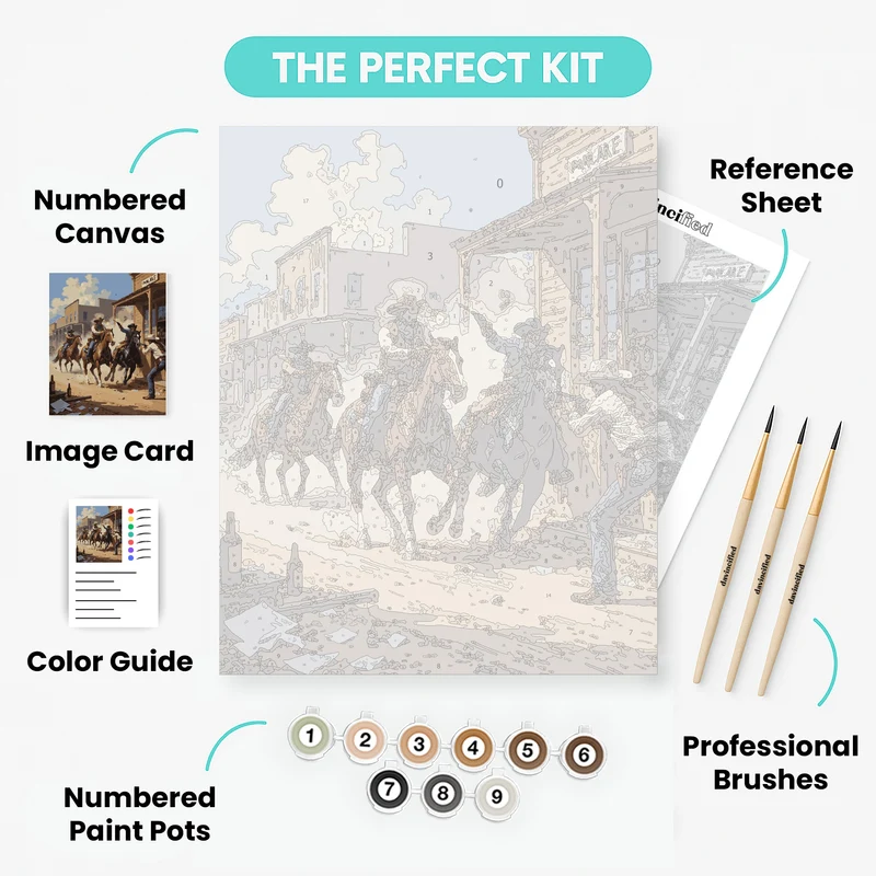 Wild West Shootout - Paint by Numbers Kit