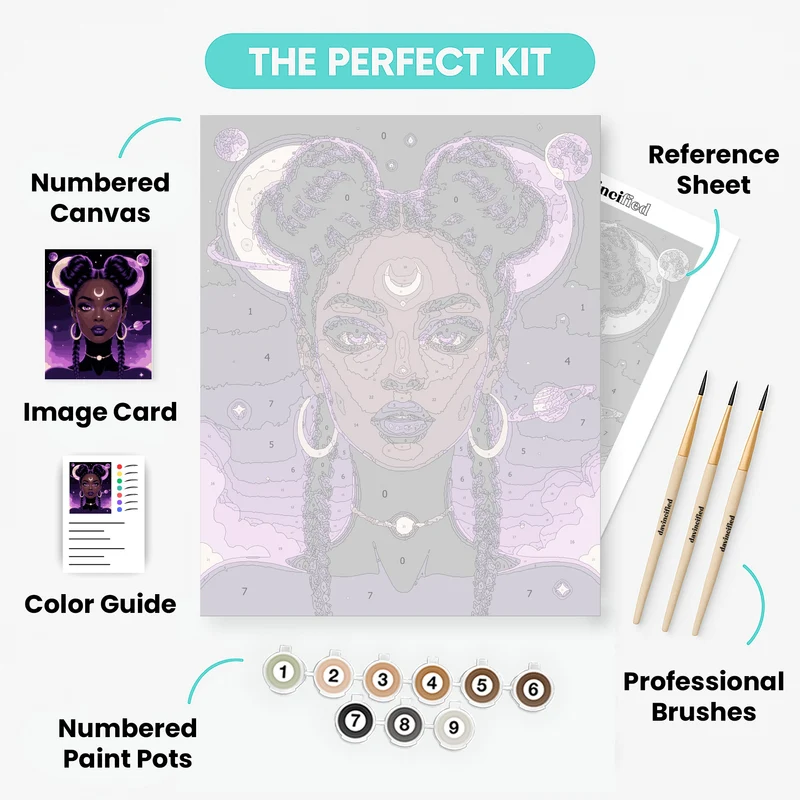 Celestial Moonlight Goddess - Paint by Numbers Kit