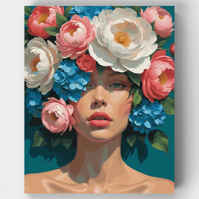 Floral Portrait - Paint by Numbers Kit
