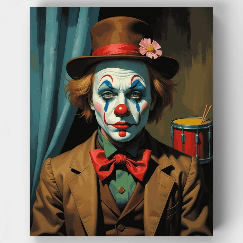 Melancholic Clown - Paint by Numbers Kit