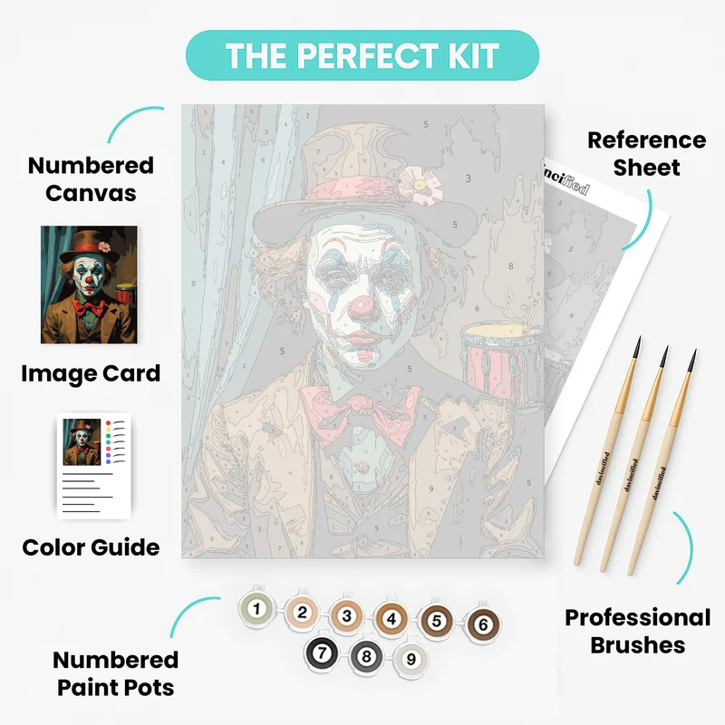 Melancholic Clown - Paint by Numbers Kit