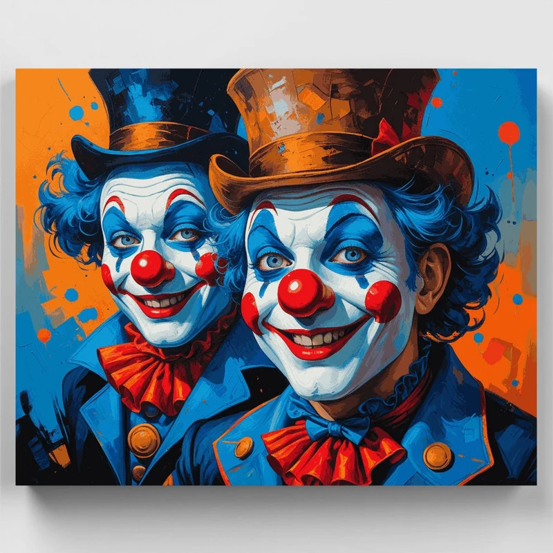 Circus Clowns - Paint by Numbers Kit