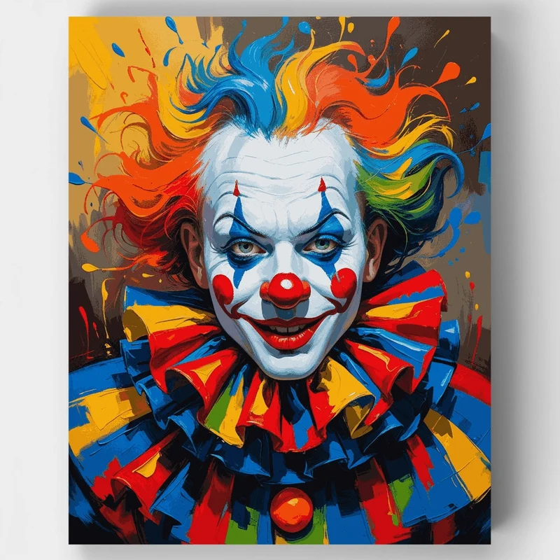 Colorful Clown - Paint by Numbers Kit