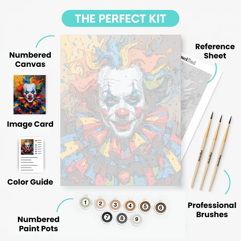 Colorful Clown - Paint by Numbers Kit