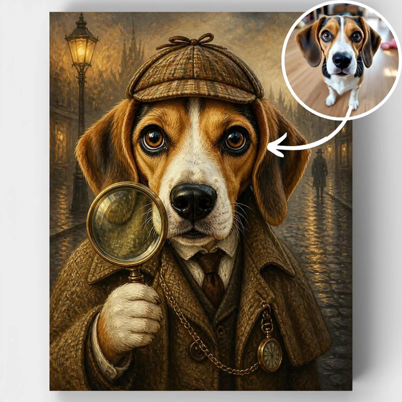 Detective Pet - Custom Paint by Numbers Kit