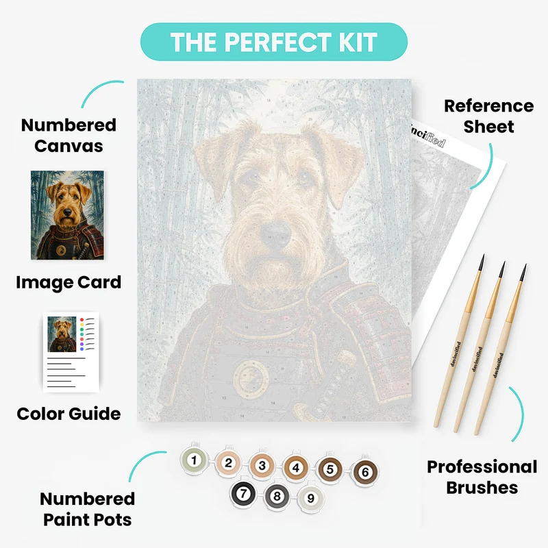 Samurai Pet Warrior - Custom Paint by Numbers Kit